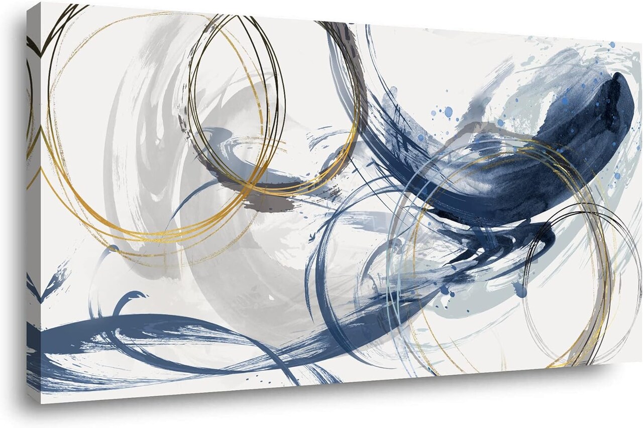 Canvas Wall Art Abstract Art Paintings Blue Fantasy Colorful Graffiti